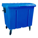 Lixeira 1 000 Litros Container Verde Contentor De Lixo Cinza Cor Azul