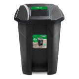 Lixeira 120 Litros Preta Sem Rodas E Tampa Click Arqplast