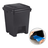 Lixeira 15ltampa E Pedal Plástica Reforçada Preto
