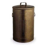 Lixeira 30 Litros Ouro Velho Lata De Lixo Americana De Metal