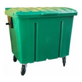 Lixeira 500 Litros Container Verde Contentor De Lixo Cinza