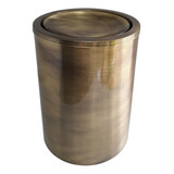 Lixeira Bronze Ouro Velho 5l Banheiro Lavabo Tampa Giratória