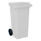 Lixeira Carro Coletor Lixão 120 L Contentor Lixo Branco