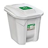 Lixeira Cesto Grande 120 Litros Com Tampa Click Branca