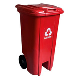 Lixeira Coletor Carrinho 120 Litros Com Rodas E Sem Pedal