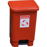 Lixeira Com Pedal 50 Litros Coleta Seletiva Adesivo Coleta