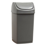 Lixeira Com Tampa Basculante 50 Litros Cinza