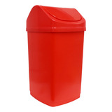 Lixeira Com Tampa Basculante 50 Litros Vermelha