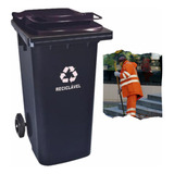 Lixeira Container Contentor 240 Litros Coleta Seletiva Rodas