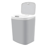 Lixeira De Cozinha Automatica Para Banheiro 16l Usb 5v Touch Cor Cinza