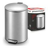 Lixeira De Inox Escovado Slim 12litros Com Pedal Sofisticada
