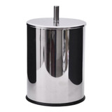 Lixeira De Inox Redonda Banheiro Tampa Puxador Pino 3l Wincy