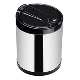 Lixeira De Pia Inox C Tampa Click Recip Plástico 2 5 L