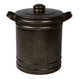 Lixeira Decorativa Vintage Ouro Velho 6 Litros Com Alças