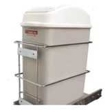 Lixeira Deslizante De Embutir Armario 20 5 Lts Cor Branco