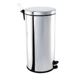Lixeira Em Aço Com Pedal E Balde 36 Litros Dercoline Brinox Cor Inox