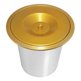 Lixeira Embutir Pia Cozinha Granito 5l Aluminio Dourada