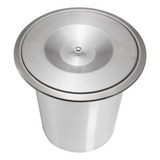 Lixeira Embutir Pia Cozinha Granito 5l Aluminio Escovada