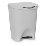 Lixeira Escritorio Cozinha Banheiro C Pedal 7 5l Plast Cor Branco