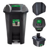 Lixeira Grande Contêiner 120 Litros Roda Pedal Tampa Click