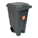 Lixeira Grande Contentor De Lixo Com Rodas 120 Litros Pedal