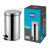 Lixeira Grande Inox C Pedal 20 Litros Cozinha Escritório