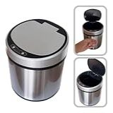 Lixeira Inox Automática 6 Litros Com Sensor De Presença Luxo