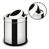 Lixeira Inox Banheiro 5 Litros Cesto Basculante Escritório