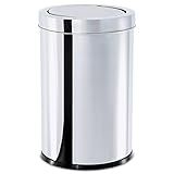 Lixeira Inox C Tamp Basculante 25x46cm Brinox Decorline Lixeiras Aço Inox