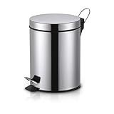 Lixeira Inox Com Pedal 3 Litros Aço Inox E Balde Interno Com Brilho Westing