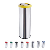 Lixeira Inox Com Tampa Basculante Flip top 50 Litros Lixo