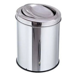 Lixeira Inox Com Tampa Flip top Basculante 15 Litros Lixo