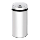 Lixeira Inox Polido Redonda Com Sensor 30 Litros