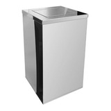 Lixeira Inox Quadrada Com