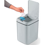 Lixeira Inteligente 20 Litros Estocasa Sensor Automático Banheiro Cozinha Cor Cinza
