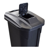 Lixeira Lixo Orgânico Tampa Click 120 Litros Preta Arqplast