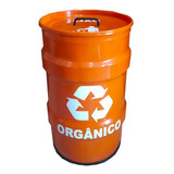 Lixeira Metalica Tambor Reciclagem Organico Tonel
