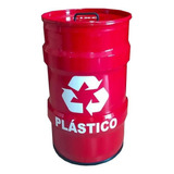 Lixeira Metalica Tambor Reciclagem Plastico Tonel