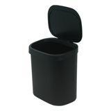 Lixeira Para Pia 3 5l Com Tampa Superior Plastico Resistente Cor Preto