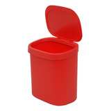 Lixeira Para Pia 3 5l Com Tampa Superior Plastico Resistente Cor Vermelho