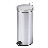 LIXEIRA PEDAL TRAVEL MAX INOX PRATA 30LITROS