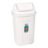 Lixeira Plástica C Tampa Basculante Sanremo Casablanca 10l