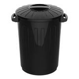 Lixeira Preta Cesto De Lixo Grande Cozinha 60 Litros Reforç Cor Preto