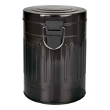Lixeira Retrô Preta 5 L Mor Aço Inoxidável Pedal Mor