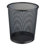 Lixeira Telada De Metal 12l Cesto Lixo Escritorio Cor Preto