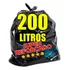 Lixex Saco Para Lixo 200l Uso Pesado Reforçado Grosso Lona 5kg Cor Preto