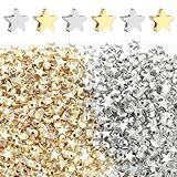 LLMSIX 500 Peças De Contas Espaçadoras De Estrela Grandes Furos Em Forma De Estrela Contas Soltas A Granel Fabricação De Joias De Plástico Pequenas Contas Para Colar Pulseira Brinco Artesanato