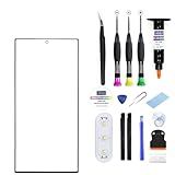 Lmdgds Para Samsung Galaxy S22 Ultra Screen Glass Replacement S908 Series, 17.3 Cm 5g Lente Frontal Externa Impermeável Adesivo Reparo Cola E Lâmpada (sem Oled E Digitalizador De Toque) Kit De Reparo