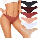 LMELMD Roupa Íntima Sem Costura Feminina Pacote Com 6 Tangas Invisíveis Para Mulheres Calcinhas Sensuais Femininas Roupa Íntima Respirável E Confortável Xxl