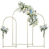 LMTNNB Conjunto De Suporte De Arco De Metal Para Cenário De 3 Arcos De Casamento Dourados De 6 6 5 9 4 9 Pés Para Cerimônia Suporte De Estrutura De Arco De Balão De Metal Caramanchão De Jardim Para